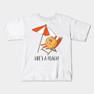 Life's a Peach - Funny Fruity Beach Gift Kids T-Shirt